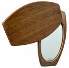 RM1306 Wooden Civil War Soldier's folding mirror. Folded Measurements: 4 3/4' long x 2 3/4" wide