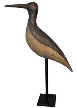 E295Early 20th century Carved and painted Shorebird decoy, maker unknown outstanding condition probable New Jersey