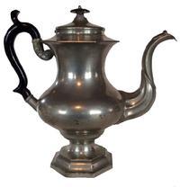 A46 Leonard Reed & Barton pewter coffee pot late 19th c., 12" h.