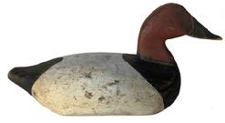 *SOLD* E476 Canvasback Drake Decoy carved by James E. Baines from Morgantown, MD (St. Marys County) 