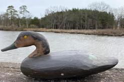 F131 Early 1940 Black Duck from Harford County, Maryland , in original paint, all hand chopped body hand