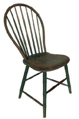 *SOLD* A301 Beautifully Pennslyvania signed  Bow Back Windsor, chair.19th century seven spindle back bamboo turning Windsor Chair , in early apple green over the original green, the spindles and bow are made out of hickroy with a poplar seat, signed under seat C. lewis circa 1800   