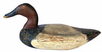 G28 Elliot Bros Easton Md canvasback duck Decoy Chank ( 1904-?) and Bill (1904-1971), twin brothers, were perhaps the last of the commercial makers of shooting stools (decoys) made of wood and cork in Talbot County.T