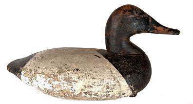 **SOLD** H198 Canvasback Drake by John Graham Charlestown MD - 1890's - branded NH