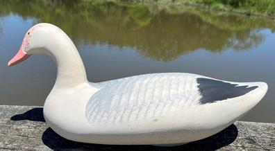 H434 Snow goose decoy signed on bottom: Made by Capt. Harry Jobes 1981. Retains original paint with original weight and rigging on bottom.