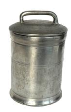 **SOLD** L266d Pewter Tobacco Jar Circa 1790-1800 -features a slightly tapered body with a thickened edge, banded base and slightly flared foot. The contoured lid boasts a sturdy handle. Unmarked. Clean, natural patina surface commensurate with age. Measurements: ~4� diameter x ~6 &frac14;� tall including handle. 