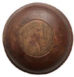 F10 18th century New England Treen Bowl, original dry surface, showing great lathe turnings, with a lip edge and nice and clean interior, out of round. Overall good condition from 200+ years of use. Measurements: 17 &frac12;� diameter 4 &frac14;� tall.  
