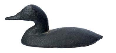L260 Rare 19th century solid cast iron Sink Box Decoy from a foundry in Elizabeth City, North Carolina.  Very heavy. Circa 1880s. Approximate measurements: 13 &frac12;� long x 5� wide x 5� tall. 